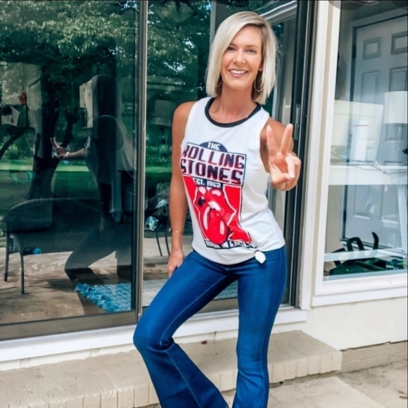 NEW Women's Retro Throwback Rolling Stones Favorite Band Racerback Tank T Shirt - Picture 4 of 6